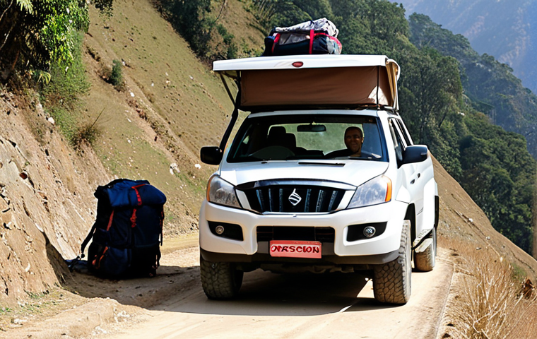 **Prompt for Image 1 (Adventure & Cargo):**
    A rugged SsangYong Rexton Sports Khan pickup truck, specifically highlighting its massive cargo bed, is parked on a scenic, unpaved mountain track in Uttarakhand, India. The truck's bed is visibly loaded with various outdoor and camping gear, such as tents, sleeping bags, a portable refrigerator, and possibly a mountain bike, all secured with tie-down points. The scene emphasizes adventure, the truck's reliability as a companion for off-road expeditions, and its ability to carry extensive equipment for hobbies. Soft natural lighting, conveying a sense of exploration and freedom.